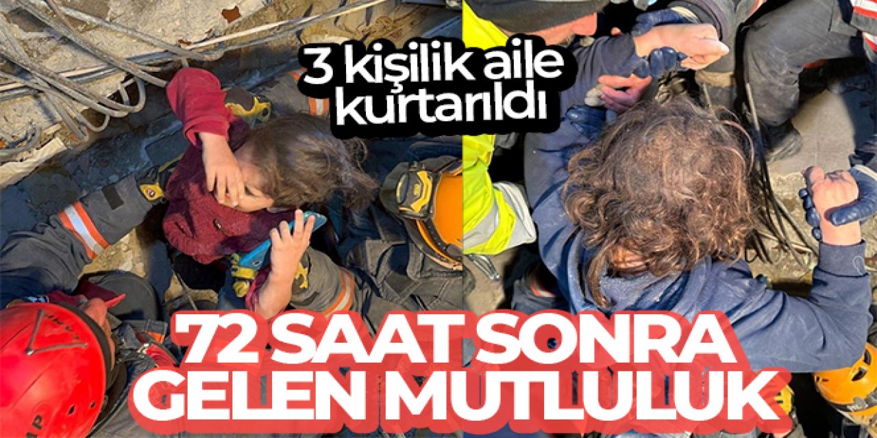 Enkazdan 70 saat sonra 3 kişi sağ olarak kurtarıldı